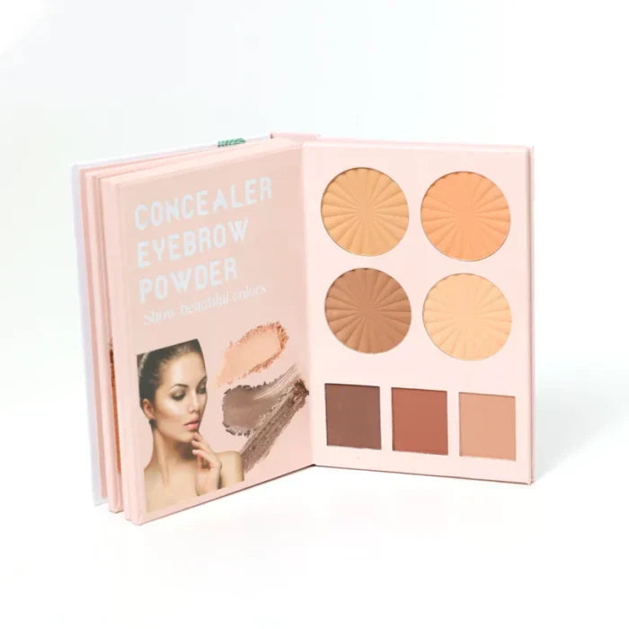 Mocallure 4 In 1 Eyeshadow, Highlihter, Blushes, Contour Book