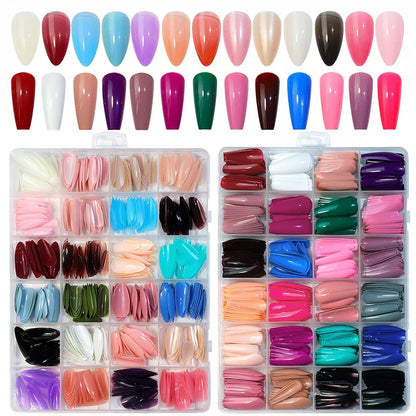 576 Nails Box 24 Different Shades