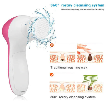 5 in 1 Facial Electric Cleanser and Massager, Face Massager Machine