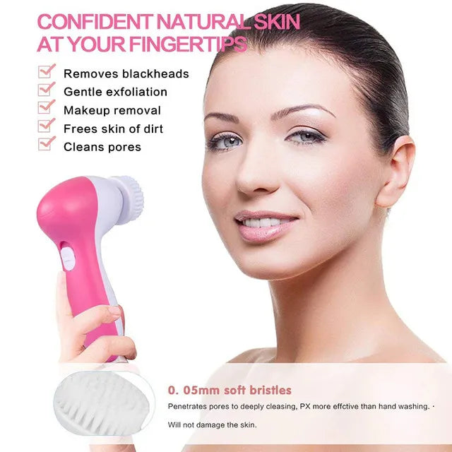 5 in 1 Facial Electric Cleanser and Massager, Face Massager Machine