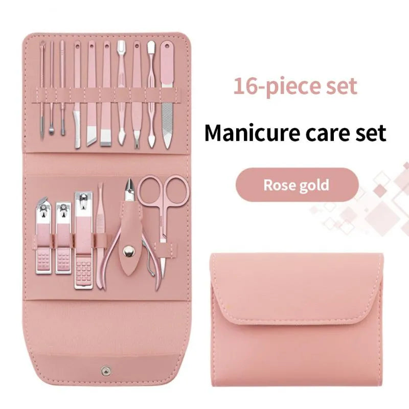 Manicure Pedicure Grooming Kit, Stainless Steel Set, Nail Cutter Set