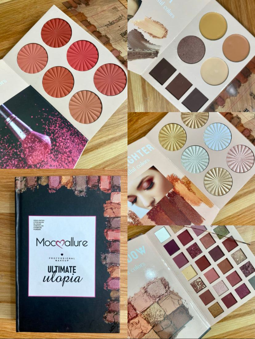 Mocallure 4 In 1 Eyeshadow, Highlihter, Blushes, Contour Book